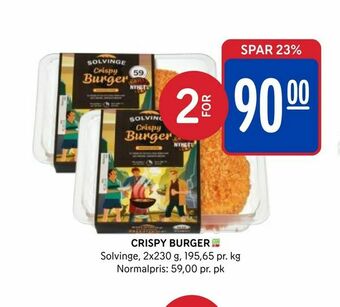 Rema 1000 Crispy burger tilbud
