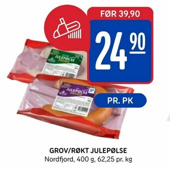 Rema 1000 Grov/røkt julepølse tilbud