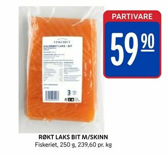 Rema 1000 RØKT LAKS BIT M/SKINN tilbud