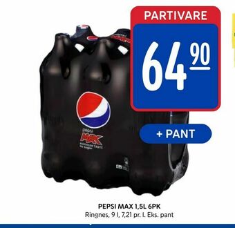 Rema 1000 Pepsi max 1,5l 6pk tilbud