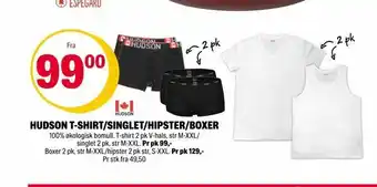 Coop Extra Hudson t-shirt/singlet/hipster/boxer tilbud