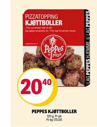 Coop Extra Peppes kjøttboller tilbud