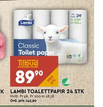 Coop Mega Lambi toalettpapir 24 stk tilbud