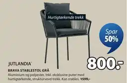 JYSK BRAVA STABLESTOL GRÅ tilbud