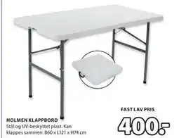 JYSK HOLMEN KLAPPBORD tilbud