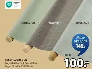 JYSK TEKSTILVOKSDUK tilbud