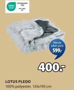 JYSK LOTUS PLEDD tilbud