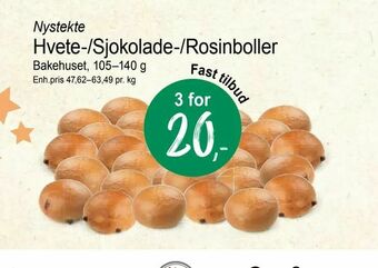 Joker Hvete-/Sjokolade-/Rosinboller tilbud