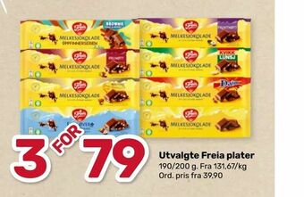 Matkroken Utvalgte Freia plater tilbud