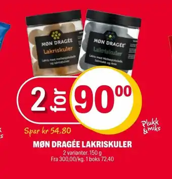 Coop Extra Møn dragée lakriskuler tilbud
