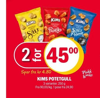 Coop Extra Kims potetgull tilbud