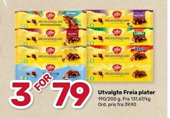 Coop Marked Utvalgte Freia plater tilbud