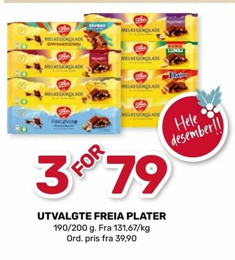 Matkroken Utvalgte freia plater tilbud