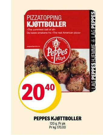 Coop Extra Peppes kjøttboller tilbud