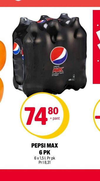 Coop Extra Pepsi max 6 pk tilbud