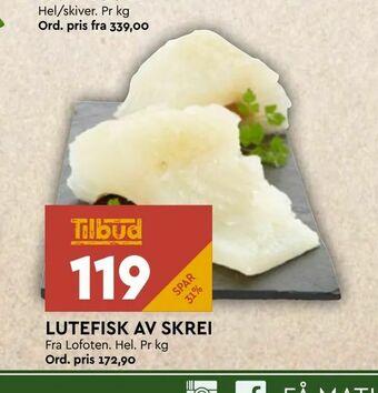 Coop Mega Lutefisk av skrei tilbud