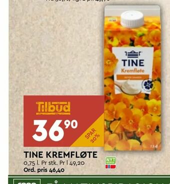 Coop Mega Tine kremfløte tilbud