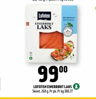 Coop Prix Lofoten einerrøkt laks tilbud