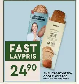 Coop Mega AMALIES GROVBRØD/ COOP TINDEBRØD tilbud