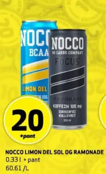 Bunnpris NOCCO LIMON DEL SOL OG RAMONADE tilbud