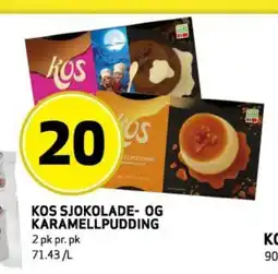 Bunnpris KOS SJOKOLADE- OG KARAMELLPUDDING tilbud