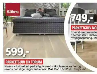 Bauhaus Parkettgulv eik torum tilbud