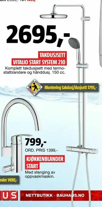 Bauhaus Takdusjsett vitalio start system 210 tilbud