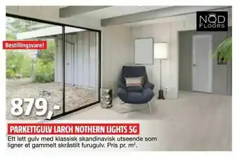 Bauhaus Parkettgulv larch nothern lights 5g tilbud