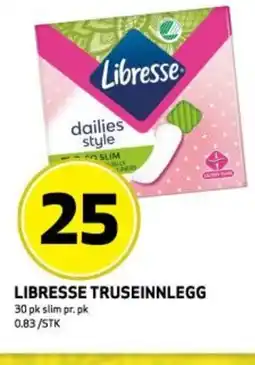 Bunnpris LIBRESSE TRUSEINNLEGG tilbud