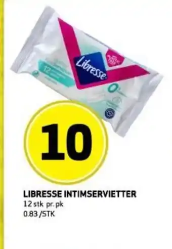 Bunnpris LIBRESSE INTIMSERVIETTER tilbud