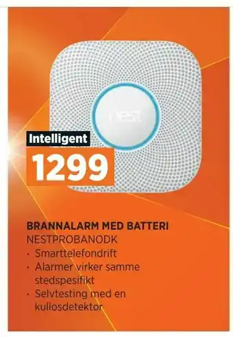 POWER BRANNALARM MED BATTERI tilbud