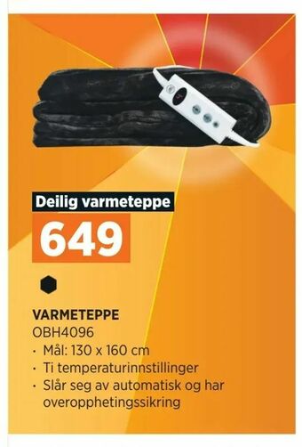 POWER VARMETEPPE tilbud