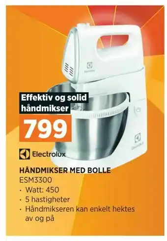 POWER HÅNDMIKSER MED BOLLE tilbud