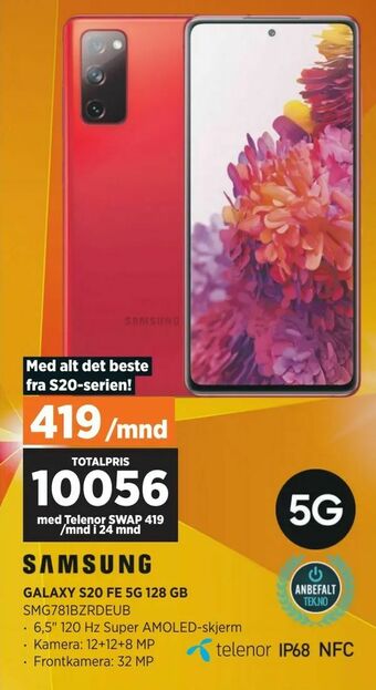 POWER Galaxy s20 fe 5g 128 gb tilbud