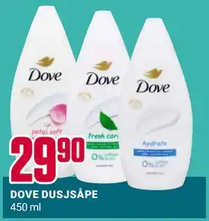 Europris DOVE DUSJSÅPE tilbud