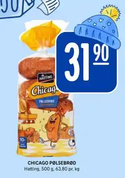 Rema 1000 CHICAGO PØLSEBRØD tilbud