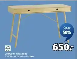 JYSK LINDVED SKRIVEBORD tilbud