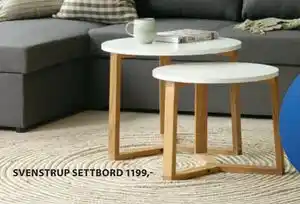 JYSK SVENSTRUP SETTBORD tilbud
