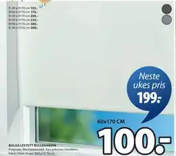 JYSK BOLGA LYSTETT RULLEGARDIN tilbud