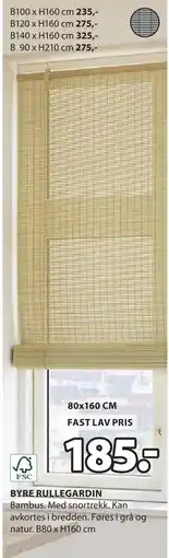 JYSK BYRE RULLEGARDIN tilbud