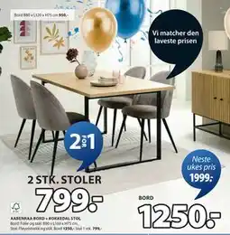 JYSK KOKKEDAL STOL tilbud