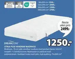 JYSK STRIA PS25 VENDBAR MADRASS tilbud