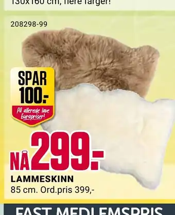 Europris LAMMESKINN tilbud
