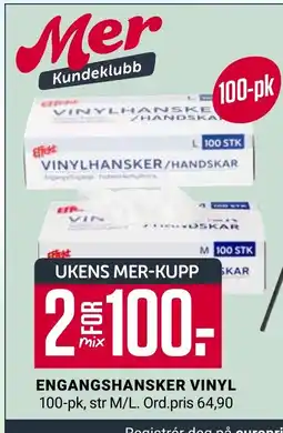 Europris ENGANGSHANSKER VINYL tilbud