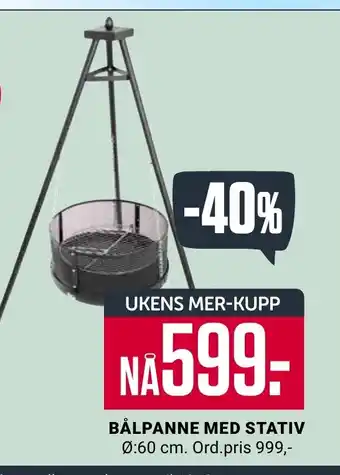 Europris BÅLPANNE MED STATIV tilbud