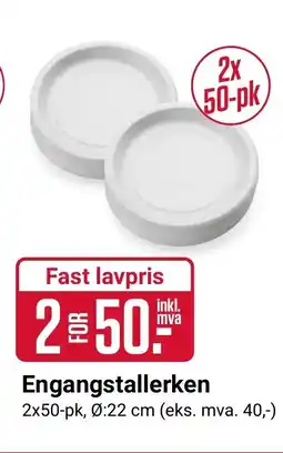Europris Engangstallerken tilbud
