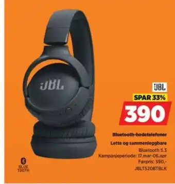 POWER JBL Bluetooth-hodetelefoner tilbud