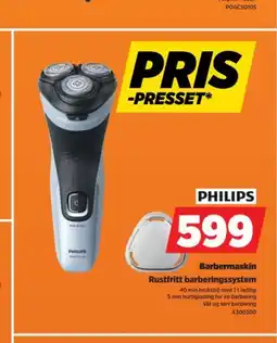 POWER PHILIPS Rustfritt barberingssystem tilbud