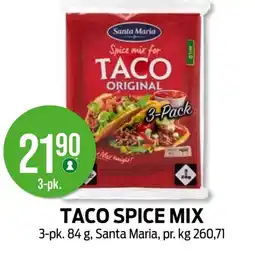 Kiwi SANTA MARIA Taco spice mix tilbud