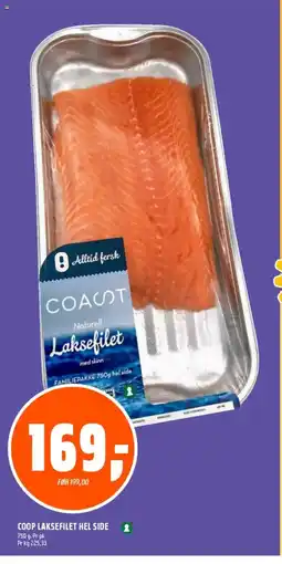 Coop Obs COOP LAKSEFILET HEL SIDE 1 tilbud